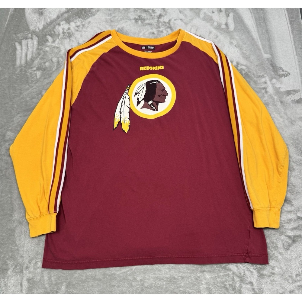 Vintage Washington Redskins Shirt Mens XL NFL Team Long Sleeve Cotton Striped